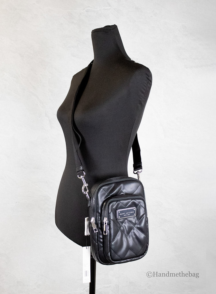 Marc Jacobs Pillow Small Black Quilted Leather Crossbody Bag