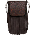 Western Tooled Leather Fringe Crossbody