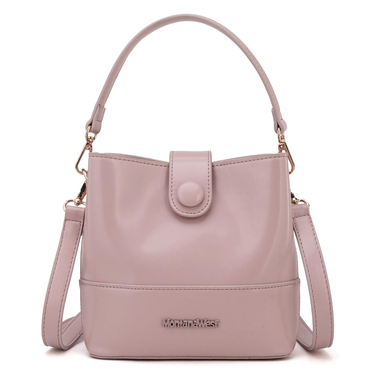 Montana West Small Top-handle Purse for Women Crossbody Handbags with Strap Pink MWC-431PK