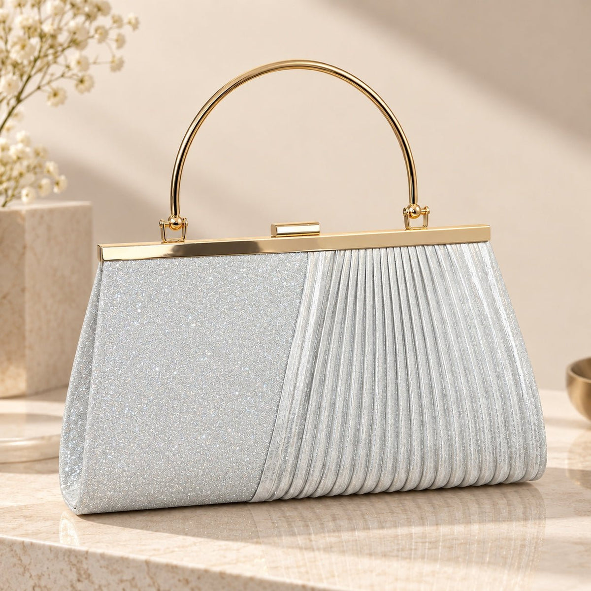 MAC040 Glitter Sequins Clutch Purses for Women